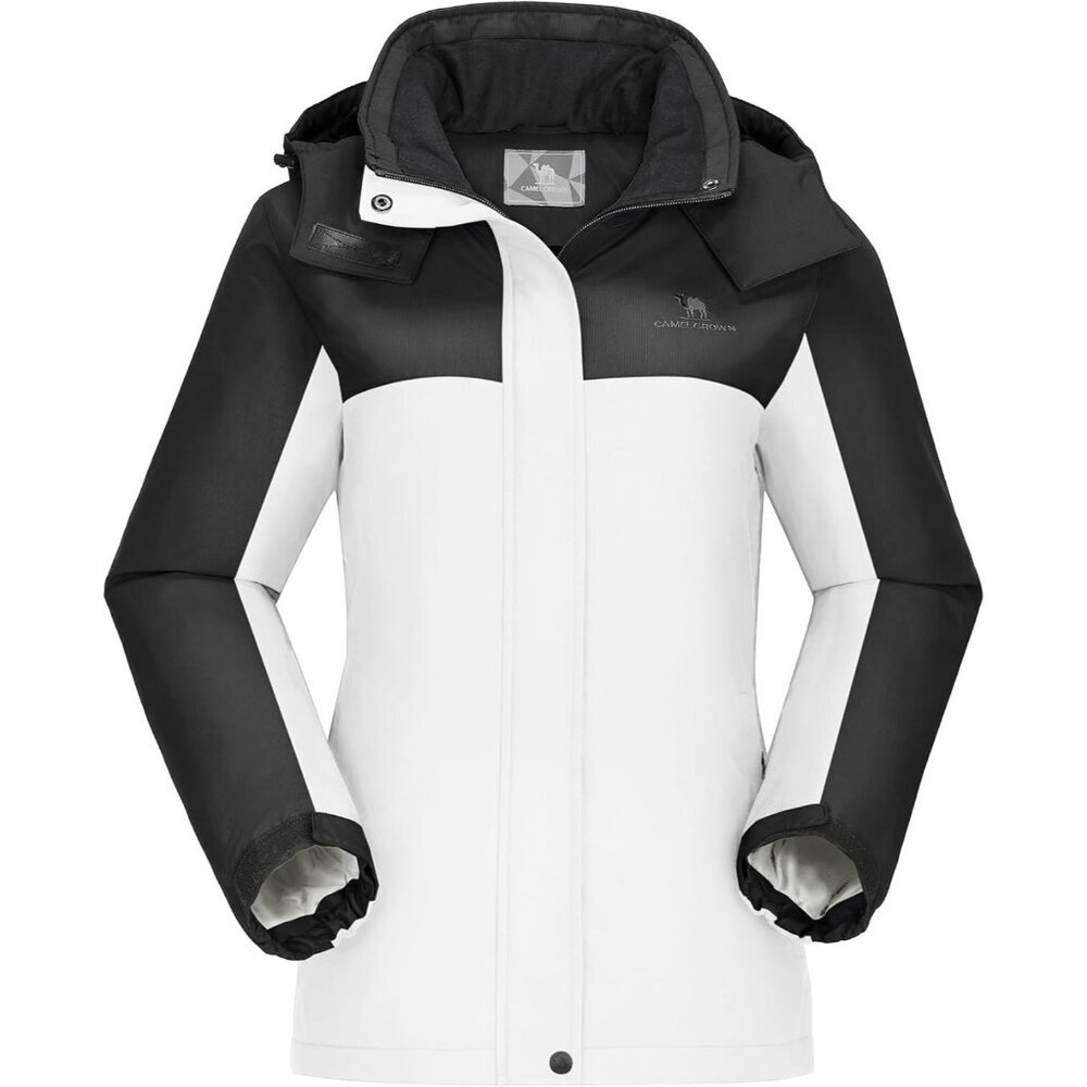 Women's Snowboarding Ski Snow Jacket Coat Black White Warm Mountain Waterproof
